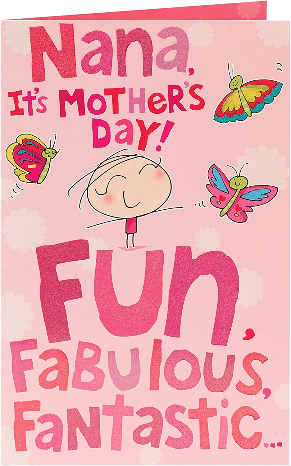 UK Greetings Integrated-Nana 50 greeting card featuring a colorful design suitable for celebrating a grandmother's 50th birthday.