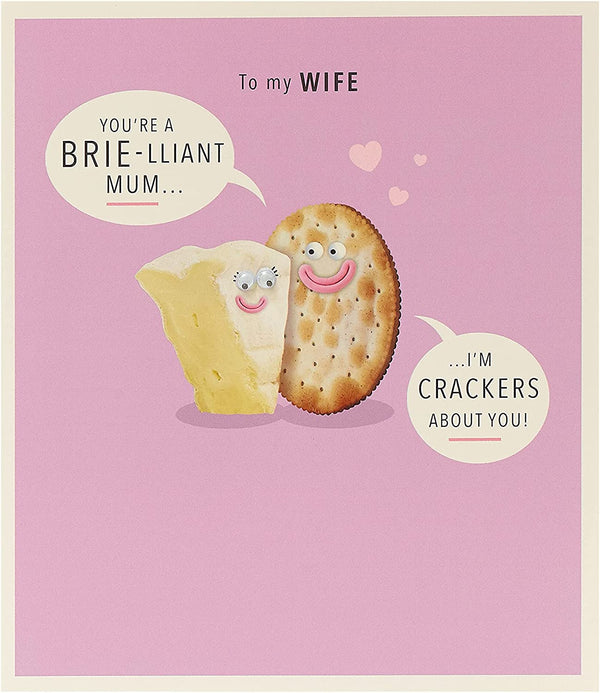 A UK Greetings Integrated-Wife greeting card featuring a heartfelt design for special occasions.