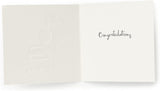 Wedding congratulations greeting card with "Just Married" car design by UK Greetings, featuring colorful wedding-themed illustrations.