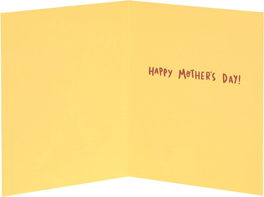 Kindred Mother's Day greeting card with envelope featuring Freddie Mercury design by UK Greetings, colorful musical-themed illustration.
