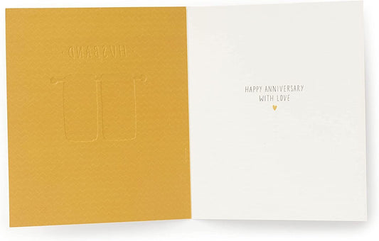 Kindred Range Husband Anniversary Greeting Card by UK Greetings, featuring heartfelt message and decorative design.