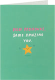 Kindred Same Amazing You greeting card by UK Greetings featuring a colorful floral design and heartfelt message inside.