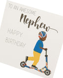 Kindred X Afrotouch greeting card for nephew, featuring colorful birthday message and vibrant design, by UK Greetings.