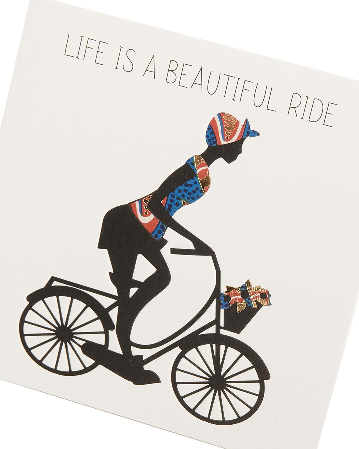 Kindred X Afrotouch greeting card with colorful floral design and uplifting message, perfect for celebrating life's beautiful moments