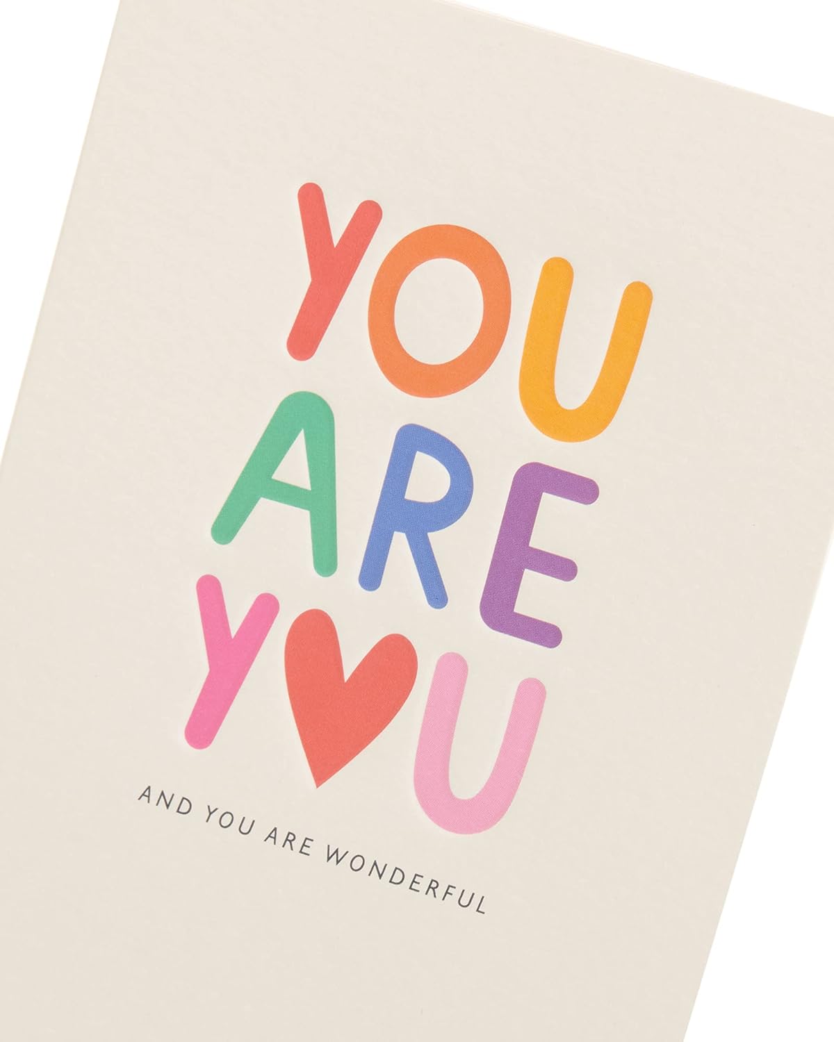 Kindred You Are You Pride Card from UK Greetings featuring colorful rainbow design and heartfelt message for celebrating pride.