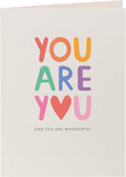 UK Greetings Kindred You Are You Pride greeting card featuring colorful, uplifting design and heartfelt message inside.