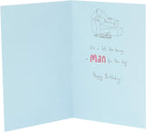 Lady of Leisure humorous giggles girl birthday greeting card by UK Greetings, featuring playful cartoon girl illustration.