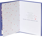 Laser-cut copper husband birthday greeting card with intricate design, perfect for celebrating special occasions.