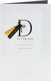 Letter D Dad Father's Day greeting card from UK Greetings featuring a colorful design and heartfelt message.