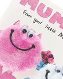 Little Monster Mummy birthday greeting card from UK Greetings featuring a cute mummy character in a festive design.