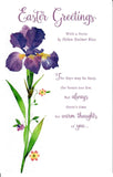 Glitter finished Easter greeting card with lovely verse design from UK Greetings, featuring colorful floral and festive embellishments.