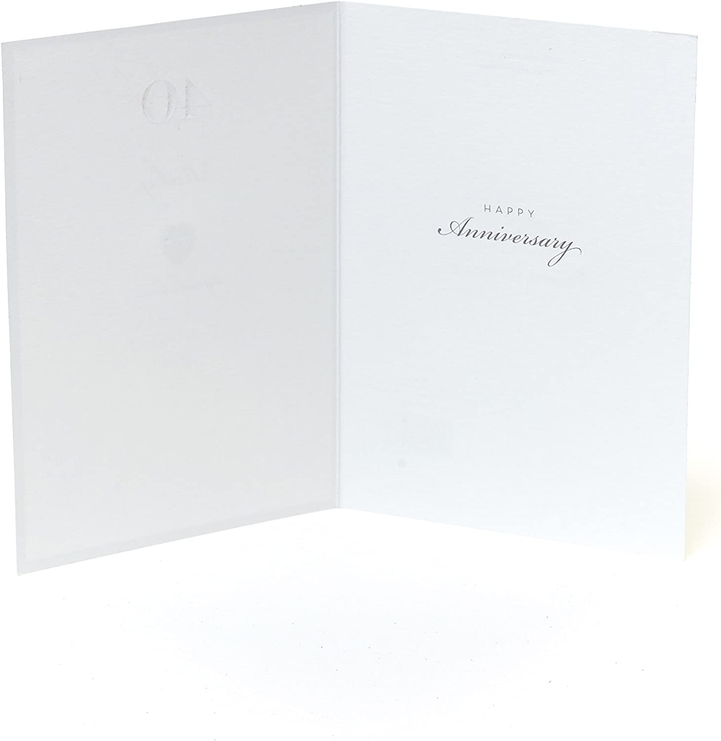 Luxury 40th Ruby Anniversary greeting card with a heart-shaped gem design by UK Greetings.