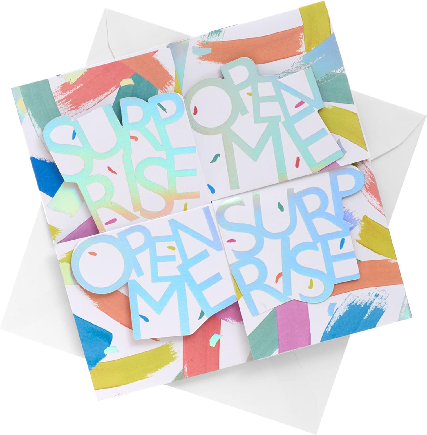 Luxury holographic money wallet greeting card by UK Greetings featuring a shiny, reflective design perfect for special occasions.