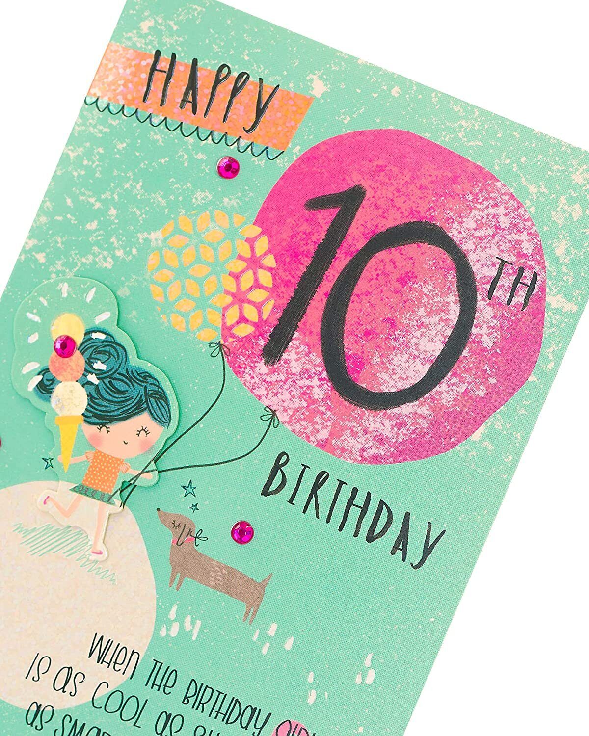 Magical 3D 10th birthday wonder greeting card by UK Greetings featuring colorful, pop-up birthday designs and festive illustrations.