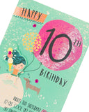 Magical 3D 10th birthday wonder greeting card by UK Greetings featuring colorful, pop-up birthday designs and festive illustrations.
