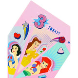 Disney Princess birthday greeting card for age 3 by UK Greetings, featuring colorful princess illustrations and festive design.