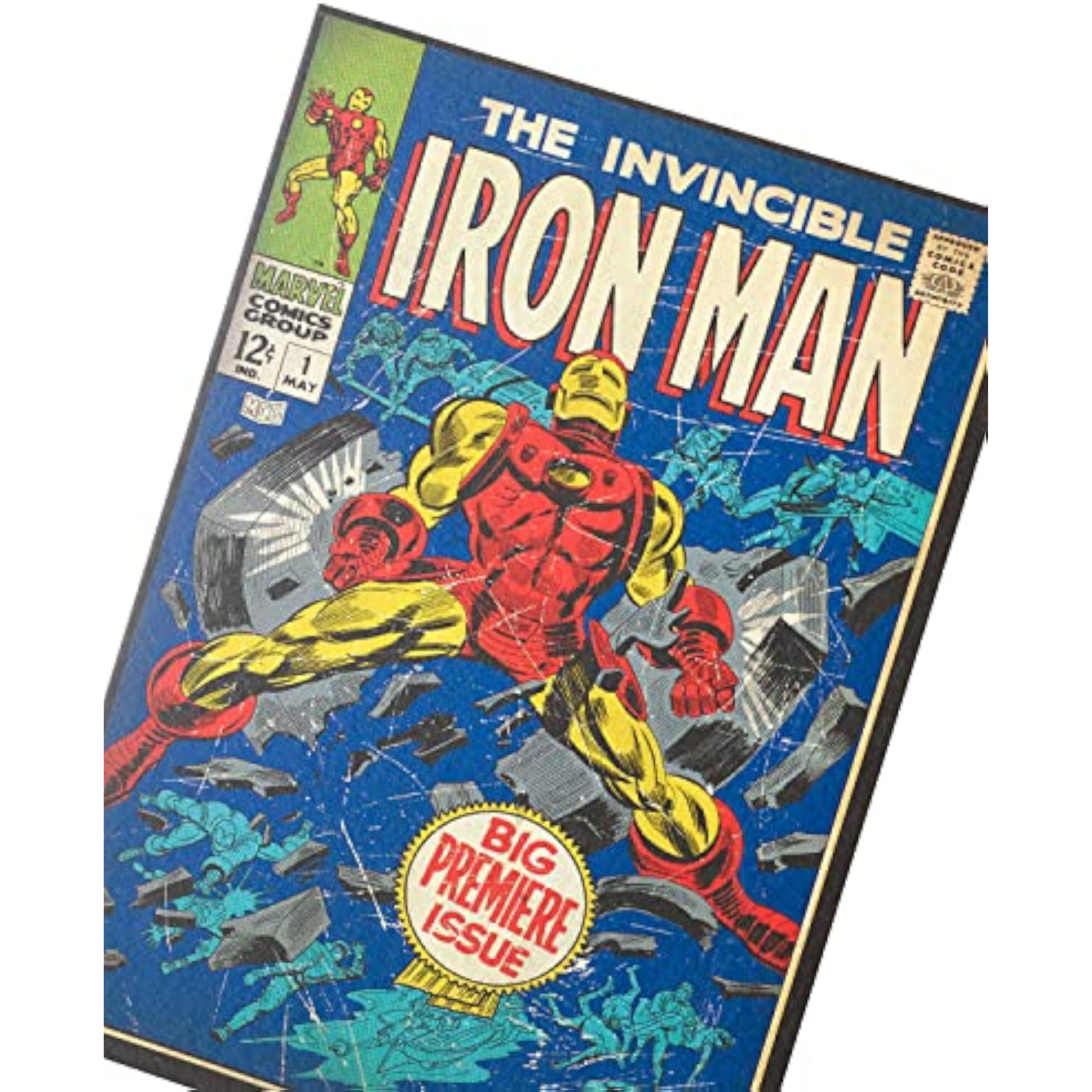 Marvel Avengers vintage birthday greeting card featuring classic superhero characters for fans of all ages.