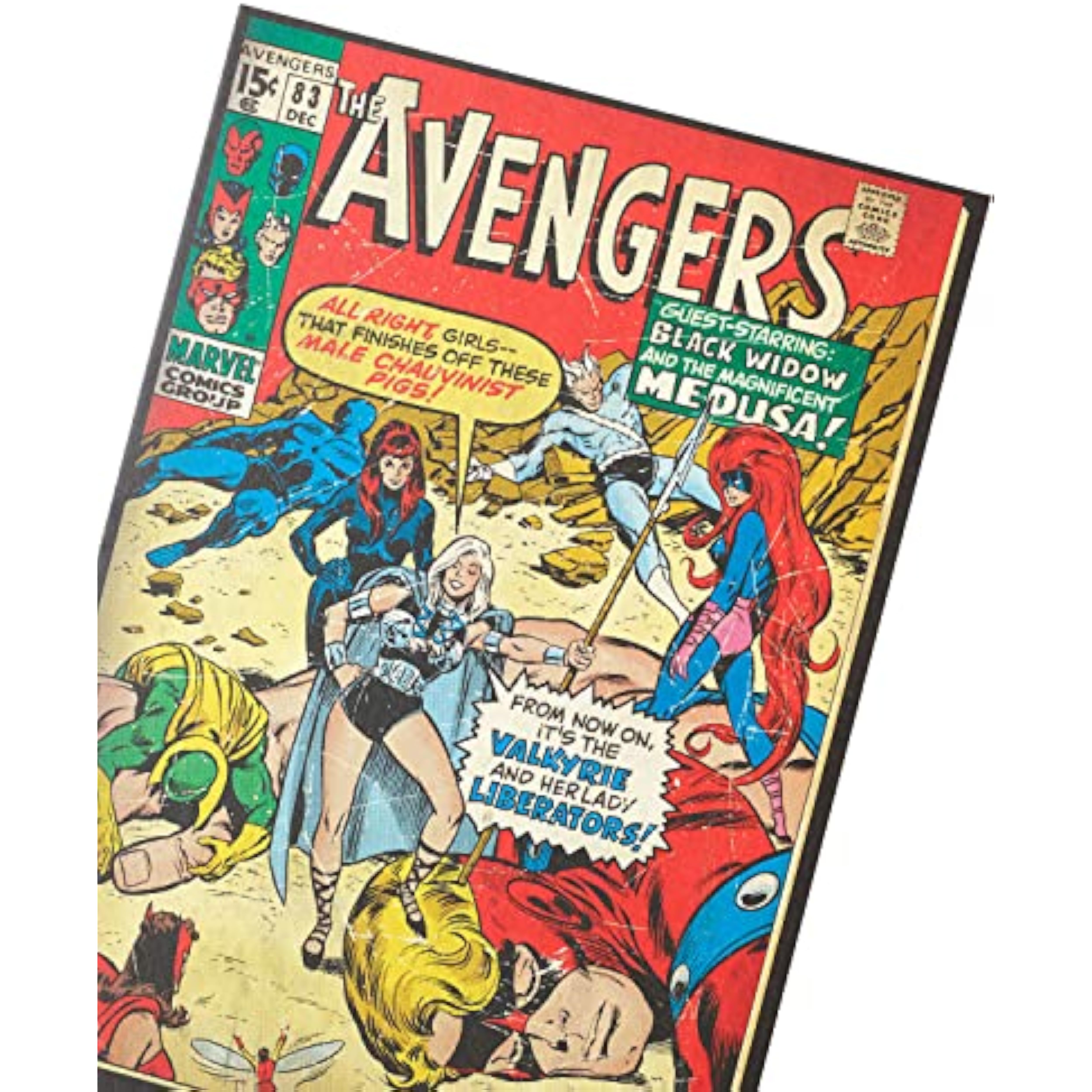 Marvel Avengers retro vintage comic book birthday greeting card featuring classic superhero artwork and vibrant colors.