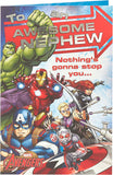 Marvel Awesome Nephew birthday greeting card featuring colorful Marvel superhero design from UK Greetings.