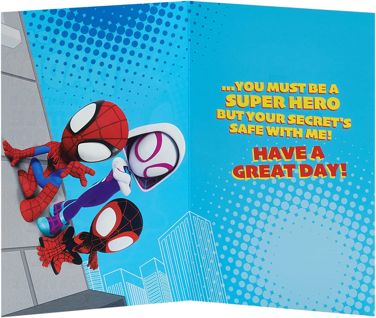 Marvel Spiderman Father’s Day greeting card from son, UK Greetings, featuring Spiderman design for dad.