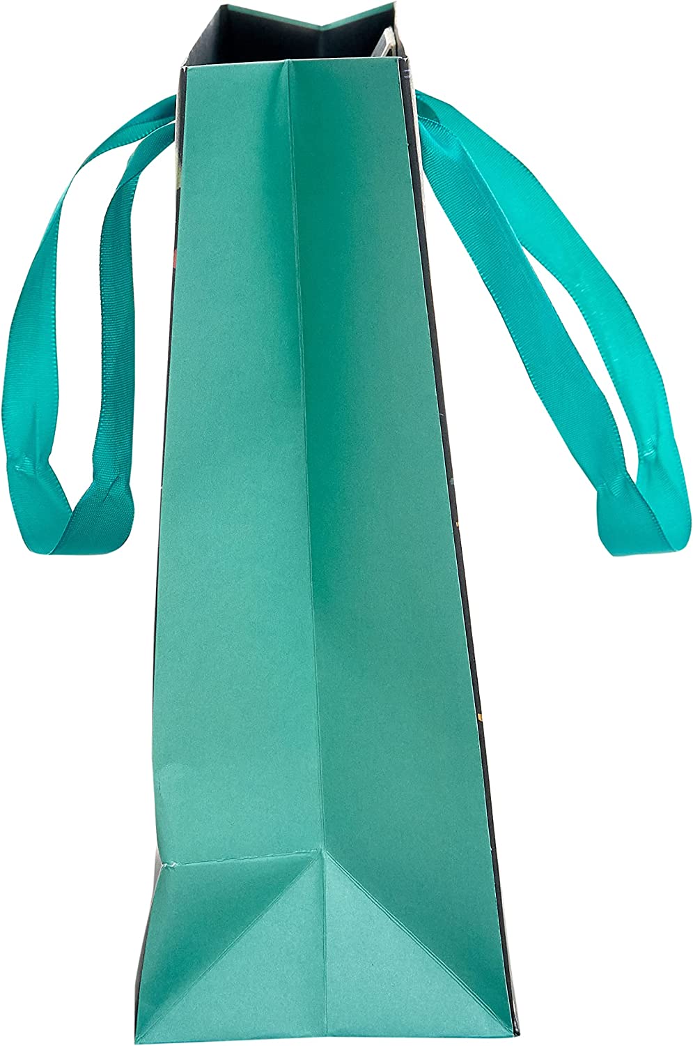 Medium UK Greetings party gift bag with attached tag, featuring colorful designs suitable for celebrations.