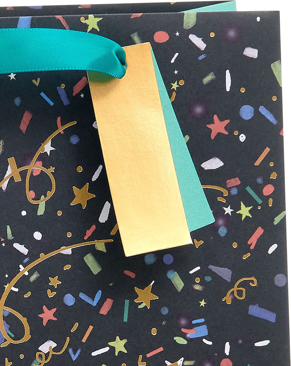 Medium UK Greetings party gift bag with attached tag for gift presentation and decoration.