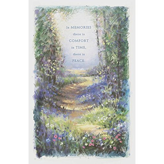 Sympathy greeting card from UK Greetings with a peaceful, comforting design for expressing condolences.