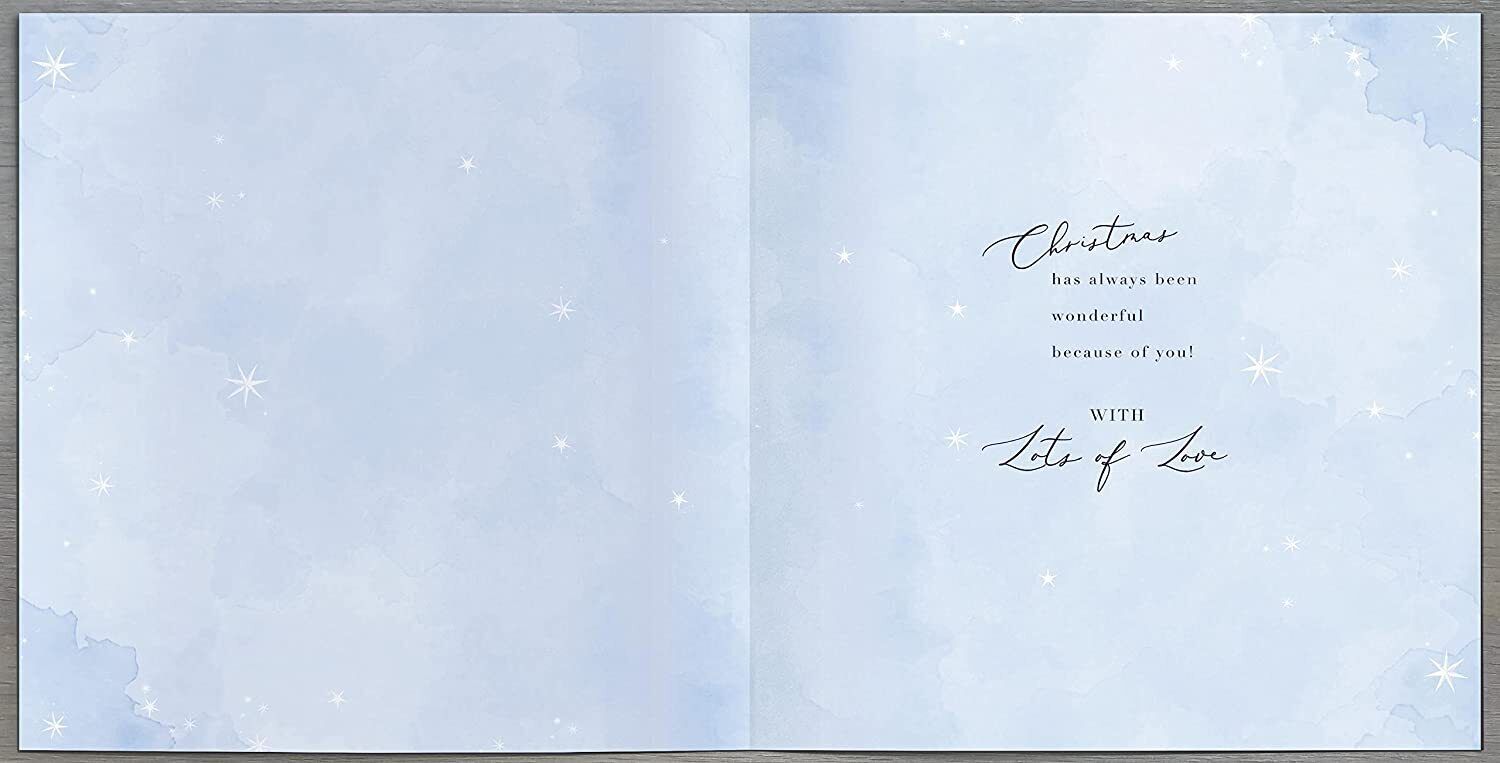 Watercolour wreath Christmas card featuring "Mum" message, UK Greetings greeting card with festive floral design.