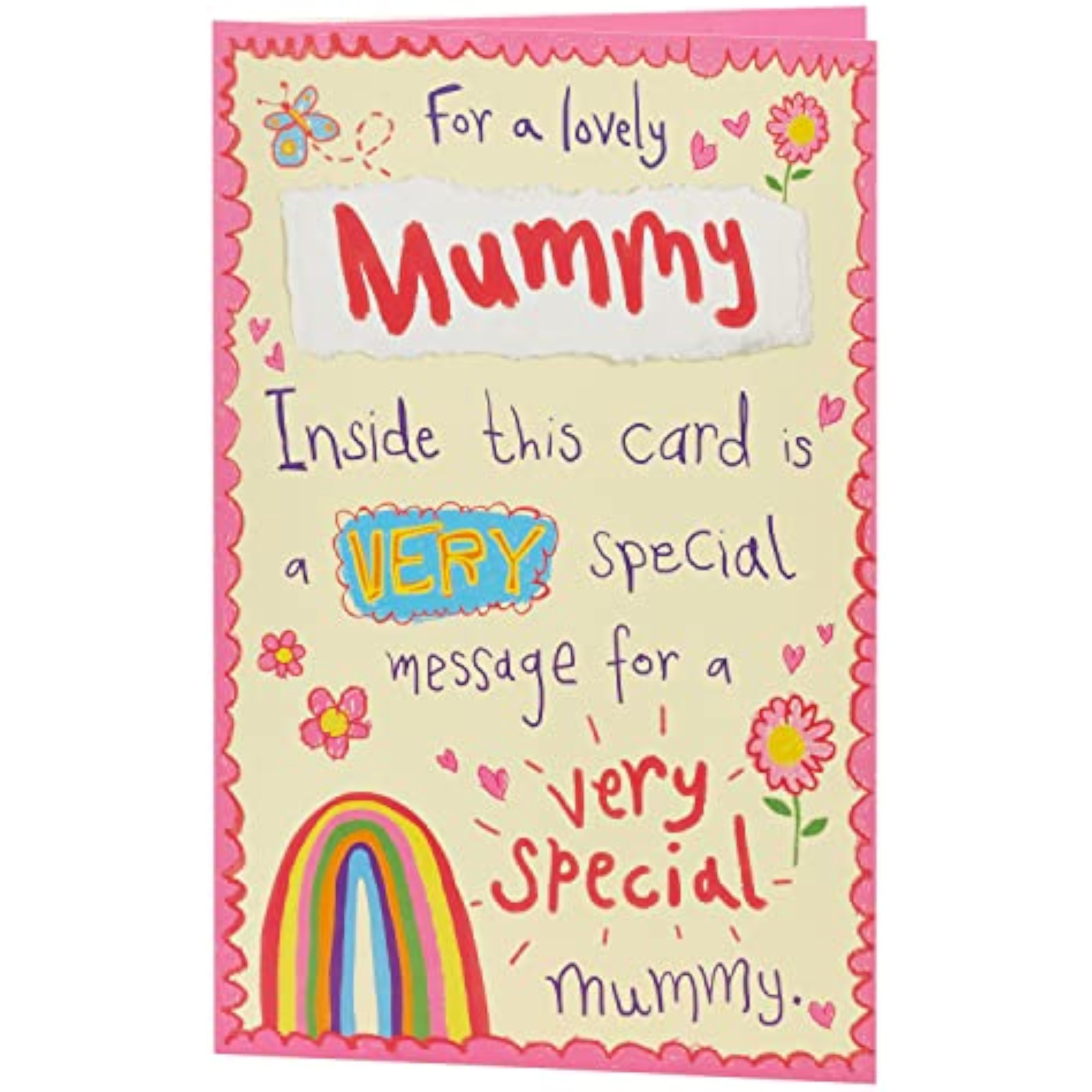 Colorful Mummy Birthday Recordable Greeting Card by UK Greetings featuring fun cartoon mummy design and space for recording a message.