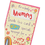Colorful mummy-themed recordable greeting card from UK Greetings with fun, vibrant designs for birthdays.