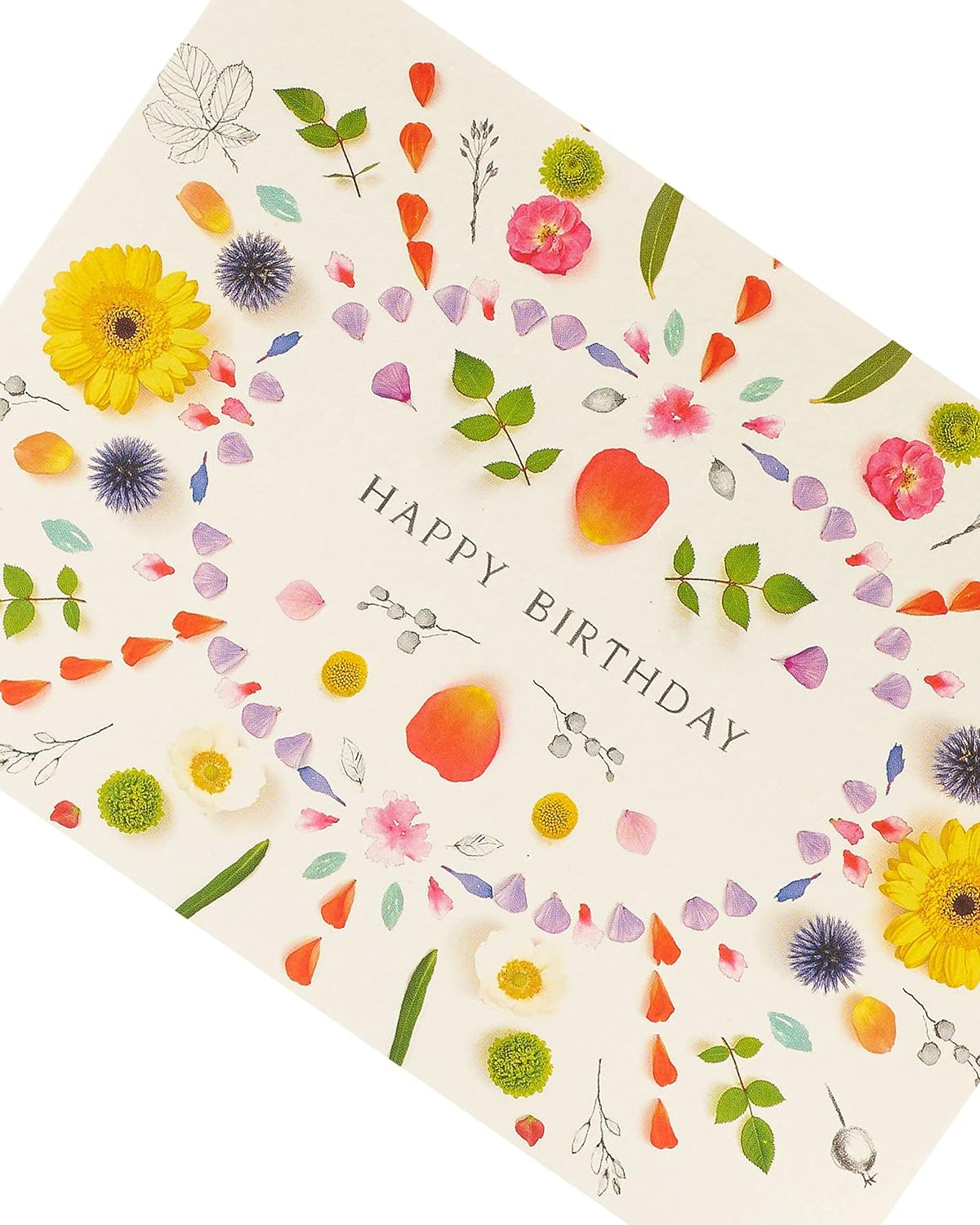 Colorful Nature Mandela Design birthday greeting card from UK Greetings with intricate botanical patterns and vibrant artwork.