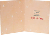 Nephew Christmas greeting card featuring a reindeer with red foil accents, designed by UK Greetings.