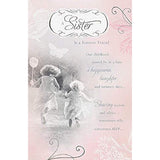 UK Greetings nostalgic sister childhood memories verse greeting card with heartfelt message and vintage design.