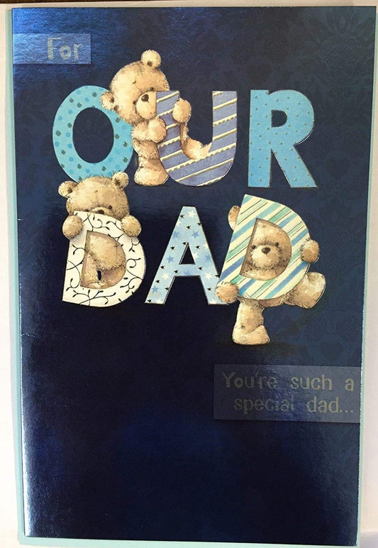 Father's Day greeting card from kids by UK Greetings, featuring heartfelt message for a special dad.