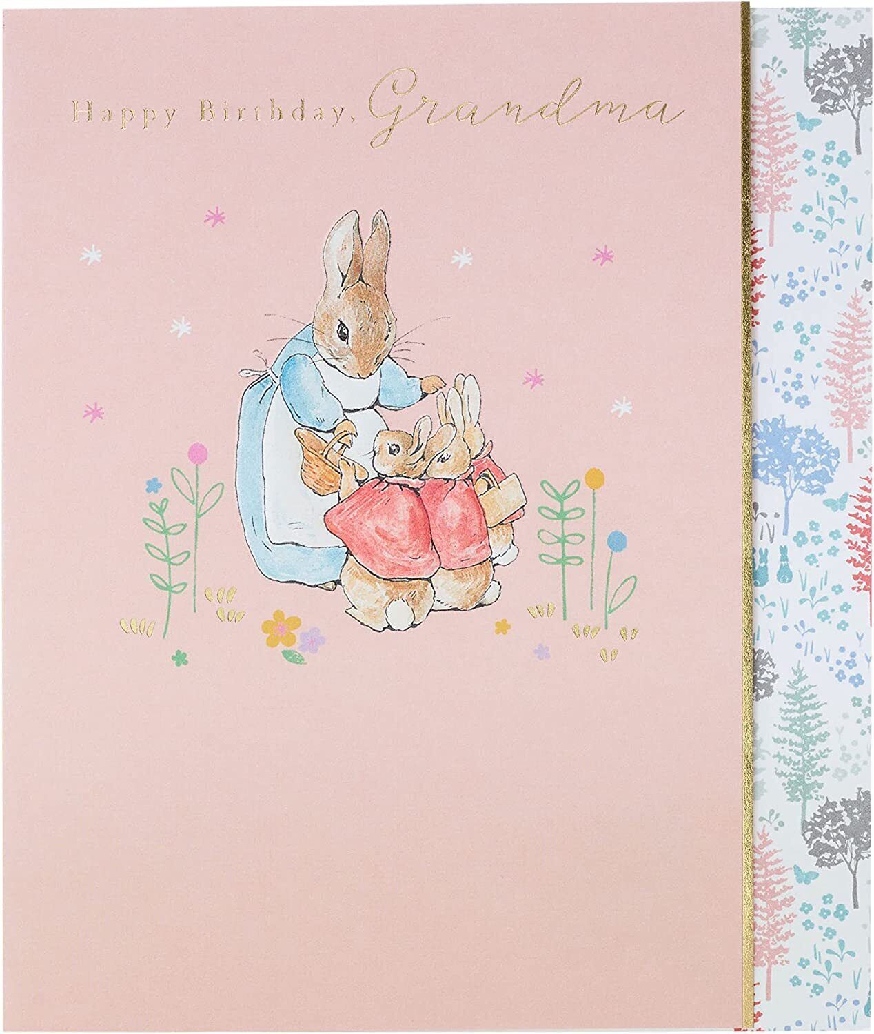 Peter Rabbit Grandma birthday greeting card by UK Greetings featuring a charming illustration of Peter Rabbit for special occasions.