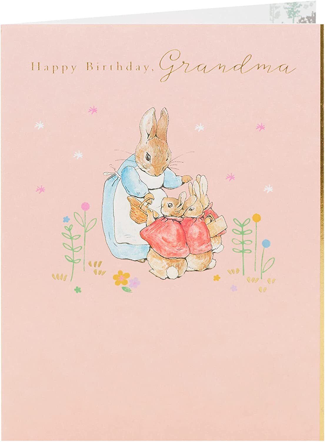 Peter Rabbit Grandma birthday greeting card by UK Greetings featuring charming illustration for special occasion.