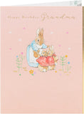 Peter Rabbit Grandma birthday greeting card by UK Greetings featuring charming illustration for special occasion.