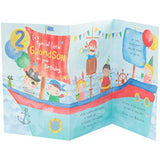 Colorful Pirate 2nd Birthday greeting card for grandson by UK Greetings, featuring a playful pirate design suitable for a child's birthday.