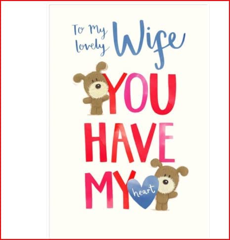 Pop-up Valentine's greeting card for wife featuring "You Have My Heart" message, from UK Greetings, with romantic design.