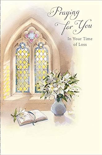 UK Greetings sympathy prayer card with condolence message, featuring a respectful and heartfelt design for expressing sympathy.