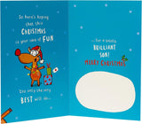 Reindeer funny Christmas greeting card by UK Greetings featuring humorous holiday message and festive design.