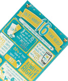Relatable Facts 16th birthday greeting card for boys from UK Greetings with fun, colorful birthday message design