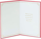 Religious Christmas greeting card with gold foil accents featuring a peaceful holiday design, by UK Greetings.