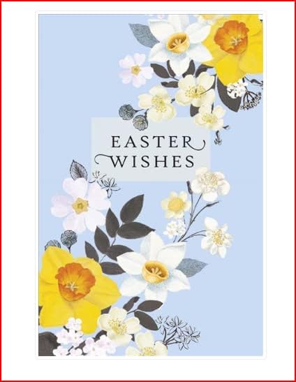 Royal Horticultural Society Easter Wishes greeting card by UK Greetings featuring floral design and festive message.