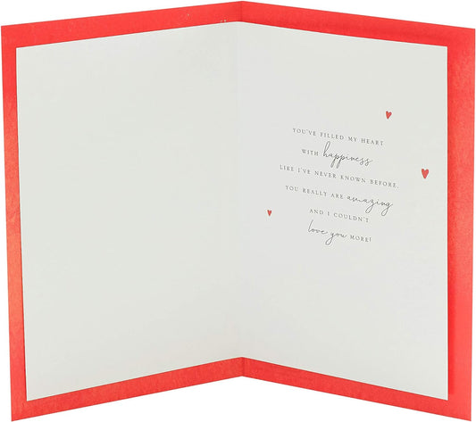 Romantic greeting card for wife from UK Greetings, featuring heartfelt design for Valentine's Day celebration.