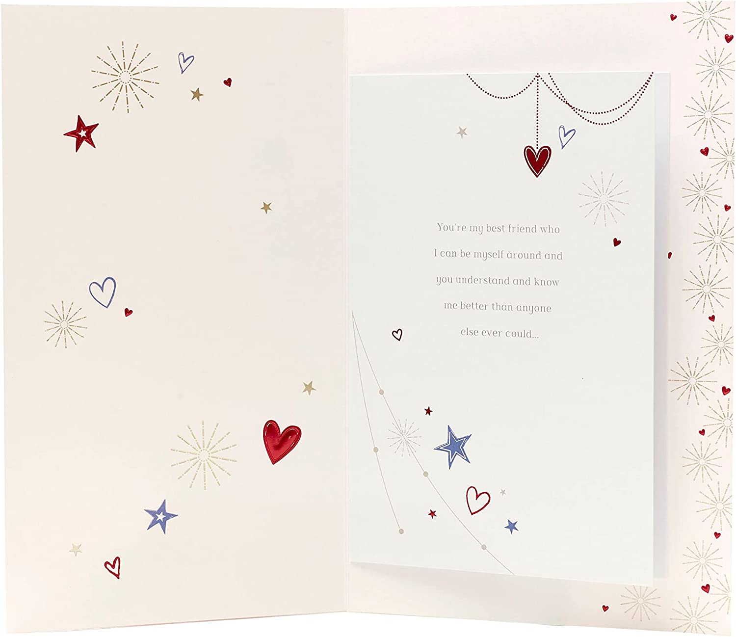 Romantic husband anniversary greeting card from UK Greetings featuring heartfelt message and elegant design.