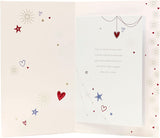 Romantic husband anniversary greeting card from UK Greetings featuring heartfelt message and elegant design.