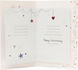 Romantic husband anniversary greeting card from UK Greetings featuring heartfelt message and decorative design.
