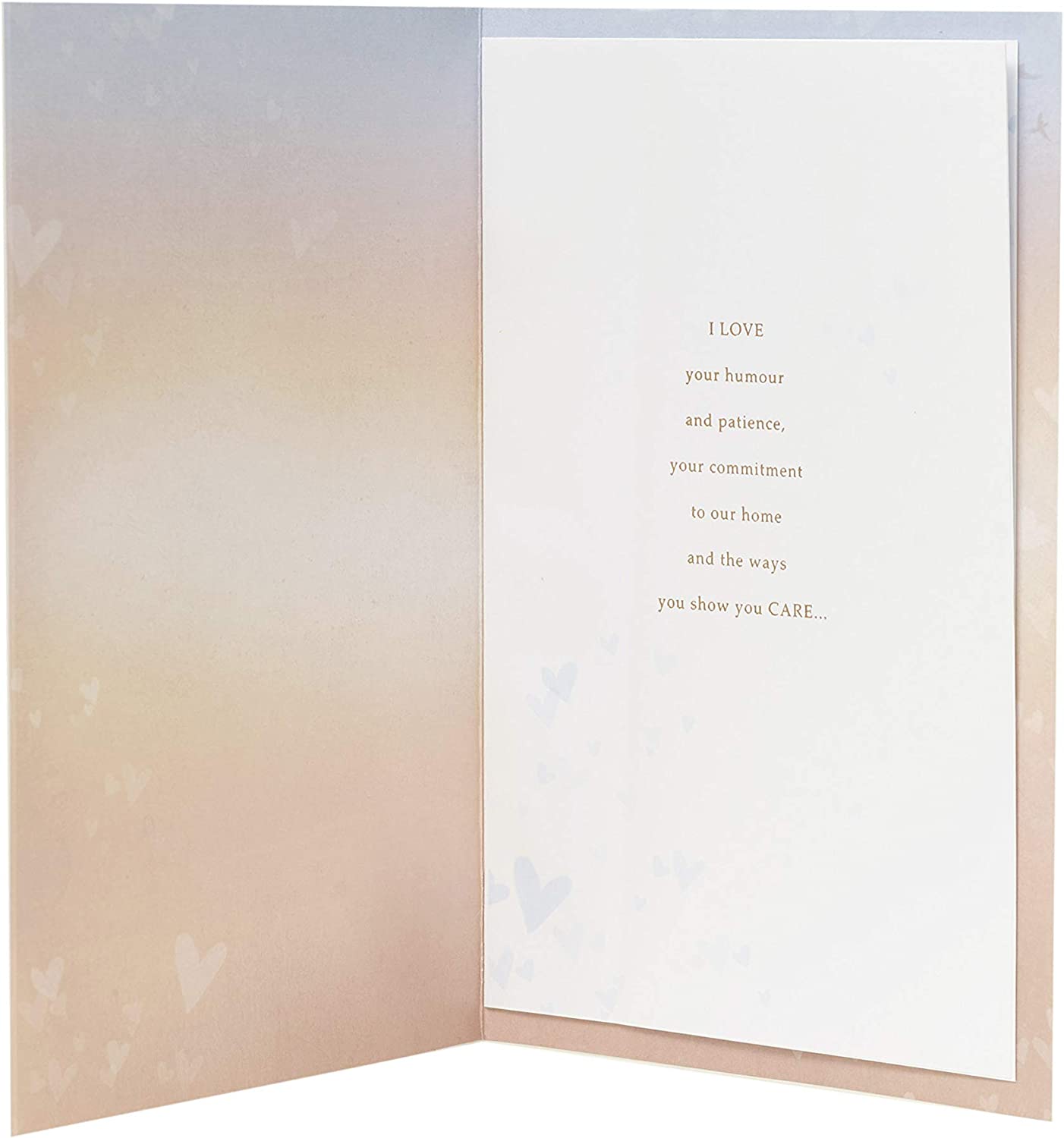 Romantic husband birthday greeting card from UK Greetings featuring lovely words and gem embellishments.