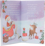 Rudolph and Santa storybook Christmas greeting card for granddaughter by UK Greetings, featuring festive holiday illustrations.